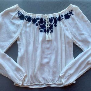 Hollister Embroidered Blouse